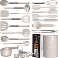 Chef-Quality Large Silicone Cooking Utensils Set - Heat Resistant Kitchen Utensils,Turner Tongs,Spatula,Spoon,Brush,Whisk,Stainles... - Heavy Duty Stainless Steel Kitchen Shears - Default Title