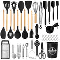 Chef-Quality Silicone Cooking Utensils Set with Holder, 44 PCS Kitchen Utensils Set, Silicone Kitchen Gadgets Spatulas Set for Non... - Professional Kitchen Tool for Culinary Enthusiasts - Default Title