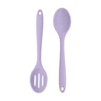 Seamless One-Piece Silicone Slotted Spoon, High Heat Resistant Silicone Cooking Spoon, 2Pcs Nonstick Silicone Mixing Spoon, Durable Kitc... - Durable Turner & Ladle Utensil Set for Home Chefs - Default Title