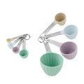 Time-Saving 8-Piece Plastic Measuring Cup and Spoon Set, Multicolor - Multi-Functional Manual Food Chopper & Slicer - Default Title