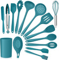 Seamless One-Piece 15-Piece Kitchen Utensils Set, Silicone Cooking Utensils with Holder, Non-stick Cookware Friendly & Heat Resistant - ... - Heat-Resistant Silicone Cooking Spatula Turner - Default Title