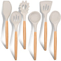 High-Precision Kitchen Utensils Set of 6, Silicone Cooking Utensils with Wooden Handle, Non-Stick Cookware & Heat Resistant, Include... - Heavy Duty Stainless Steel Kitchen Shears - Default Title