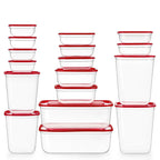 Playful Geometric 34 Pieces Meal Prep Containers, 7-Size ，Plastic Food Storage Containers with Lids for Lunch,Leftover - Fun Food Fidget Cookie Squishable Toy - Default Title