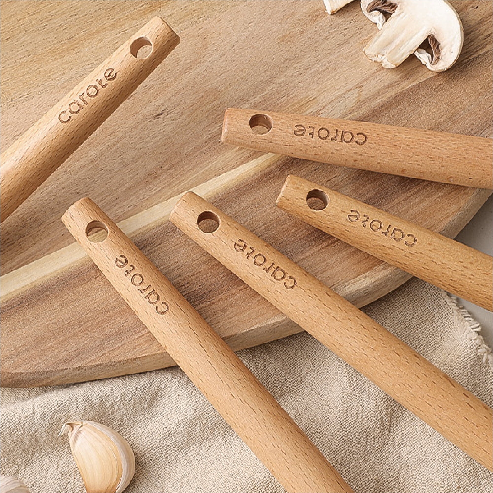 Heavy Duty 17-Piece Silicone and Wood Cooking Utensil Set, Heat-Resistant, Safe for Nonstick Cookware - Multi-Purpose Hand Tool for Daily Meal Prep Detail