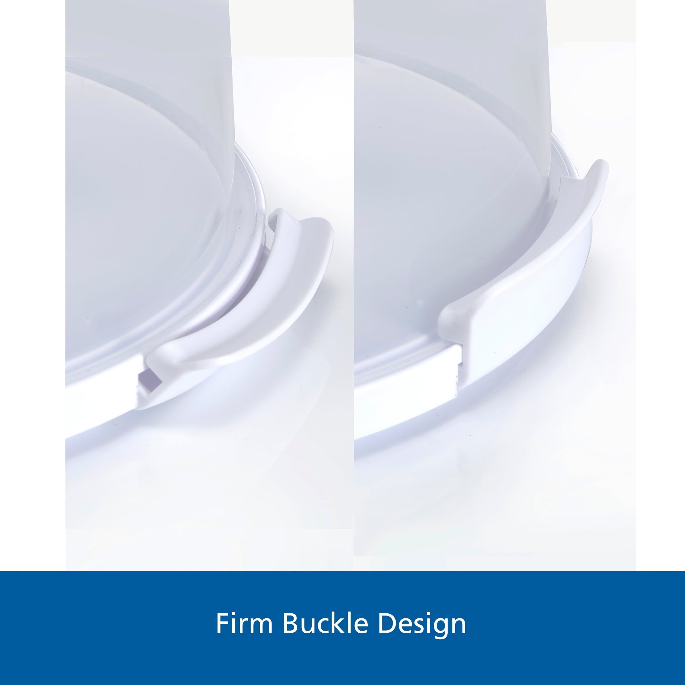Time-Saving 12 inch Clear Cake Carrier with 2pk 9 inch Gray Round Pans, Carbon Steel - Multi-Functional Manual Food Chopper & Slicer Detail
