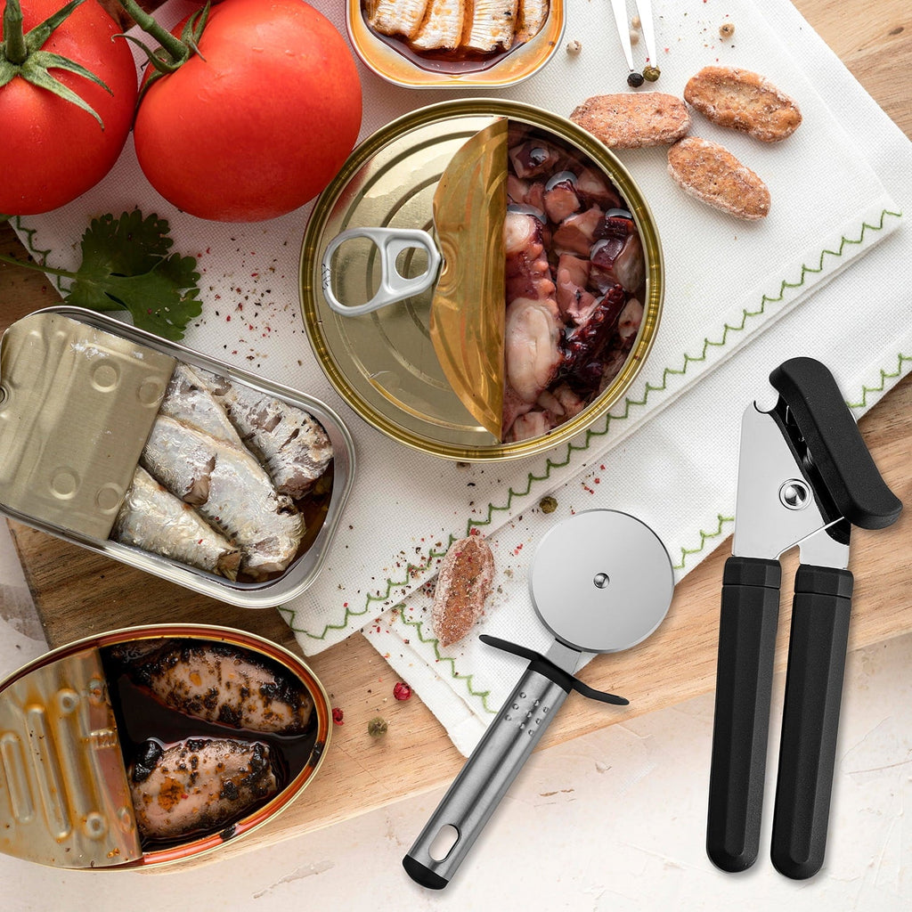 Seamless One-Piece 23 Piece Kitchen Utensils Set - Nylon and Stainless Steel Cooking Utensils Set - Black Utensil K... - Premium Stainless Steel Cooking Utensil for Non-Stick Pots Detail