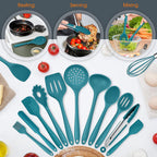 Seamless One-Piece 15-Piece Kitchen Utensils Set, Silicone Cooking Utensils with Holder, Non-stick Cookware Friendly & Heat Resistant - ... - Heat-Resistant Silicone Cooking Spatula Turner Detail