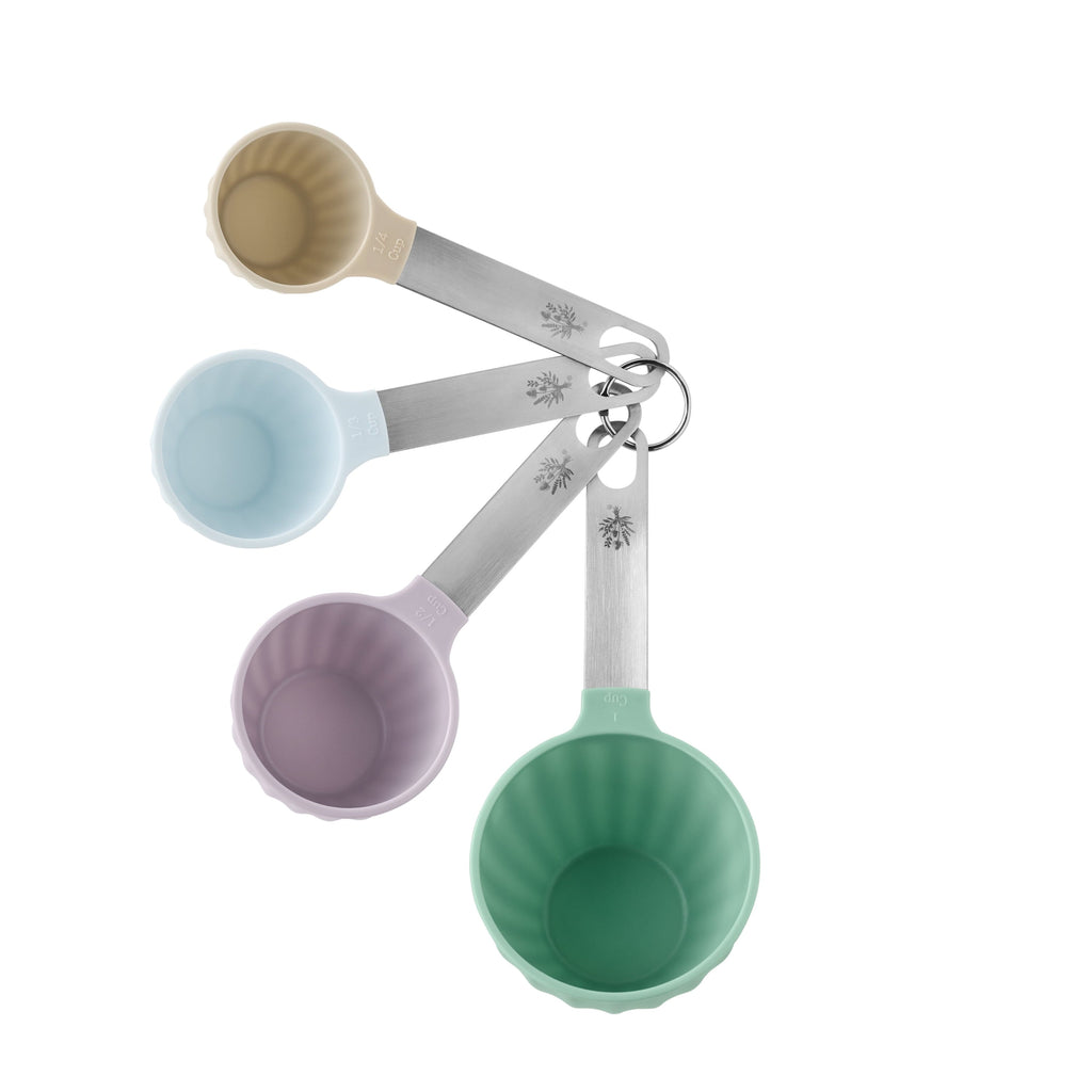 Time-Saving 8-Piece Plastic Measuring Cup and Spoon Set, Multicolor - Multi-Functional Manual Food Chopper & Slicer Detail