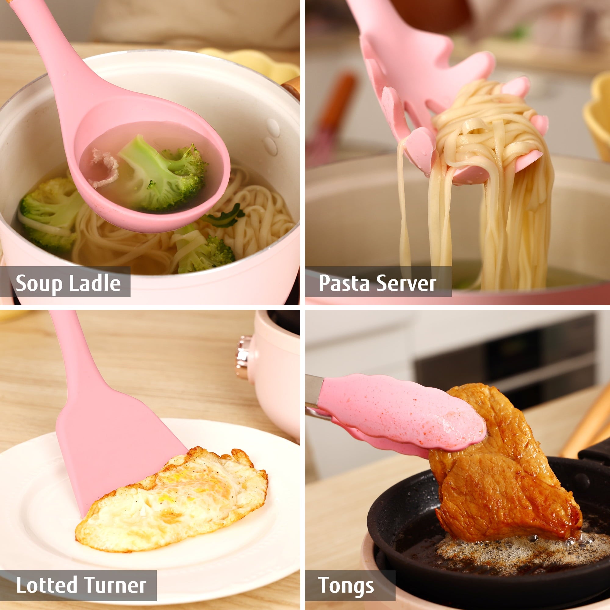 Professional Grade 32 PCS Silicone Cooking Utensils Set, 446°F Heat Resistant for Nonstick Cookware - Multi-Purpose Hand Tool for Daily Meal Prep Detail