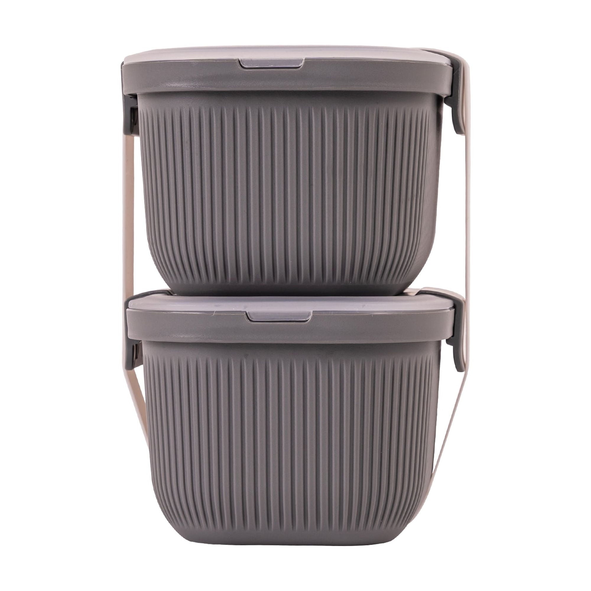 Whimsical Doughnut Plastic Food Storage Bento Snack Container, Rectangle, Grey, 19oz Capacity, Made for Portable Food Storage - Deliciously Soft Cupcake Sensory Glob Detail