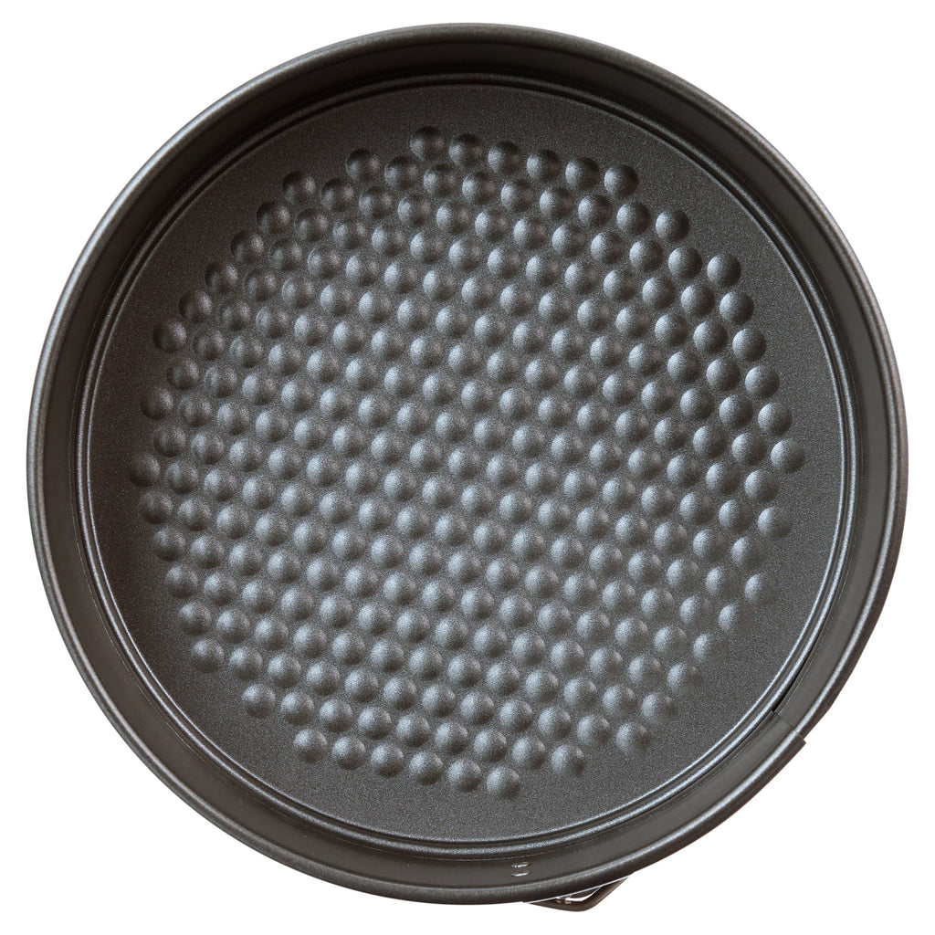 Time-Saving 8", 9", 10" Round Nonstick Carbon Steel Springform Cake Pans, Gray, Set of 3 - Premium Stainless Steel Garlic Presser & Peeler Detail