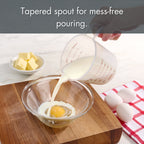 Premium Kitchen 3-Piece Tapered Spout Nesting Plastic Measuring Cups Set, Clear - Kitchen Gadget Tool for Quick Food Prep Detail