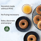 Premium Kitchen 6 Cavity Nonstick Steel Donut Pan - Innovative Kitchen Helper for Modern Cooking Detail