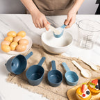 Ergonomic Manual 9-Piece Stackable Measuring Set Kitchen Tools for Cooking, 7.48" L, Blue - Multi-Functional Manual Food Chopper & Slicer Detail