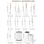 Heat-Resistant Kitchen Utensils Set for Cooking, 11 Cooking Utensils, 6 Knife set Beige,3 Utensil Sets,utensilios de cocina - Ergonomic Kitchen Tongs and Cooking Spoon Utensil Detail