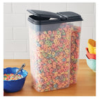 Deliciously Squishy Plastic Cereal Dispenser with Lid, 32 Cup Airtight Cereal Storage Container for Pantry Organization and Dry Foo... - Squishy Dohnut Sweet Treat Shaped Stress Toy Detail