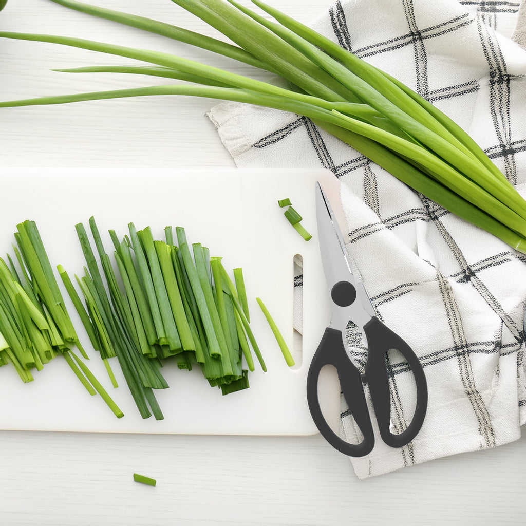 Ergonomic Manual Stainless Steel Multi-Purpose Kitchen Shears with Grip 1 Each - Multi-Functional Manual Food Chopper & Slicer Detail