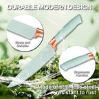 Professional Grade 19pcs Silicone Kitchen Utensil Set, Heat-Resistant Non-Stick Easy Cooking Cleaning Home Light-Green - Heavy Duty Stainless Steel Kitchen Shears Detail