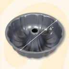 Premium Kitchen Everyday Non-Stick Bundt Cake Pan 6" Fluted Tube Baking Pan, Packaging May Vary - Innovative Kitchen Helper for Modern Cooking Detail