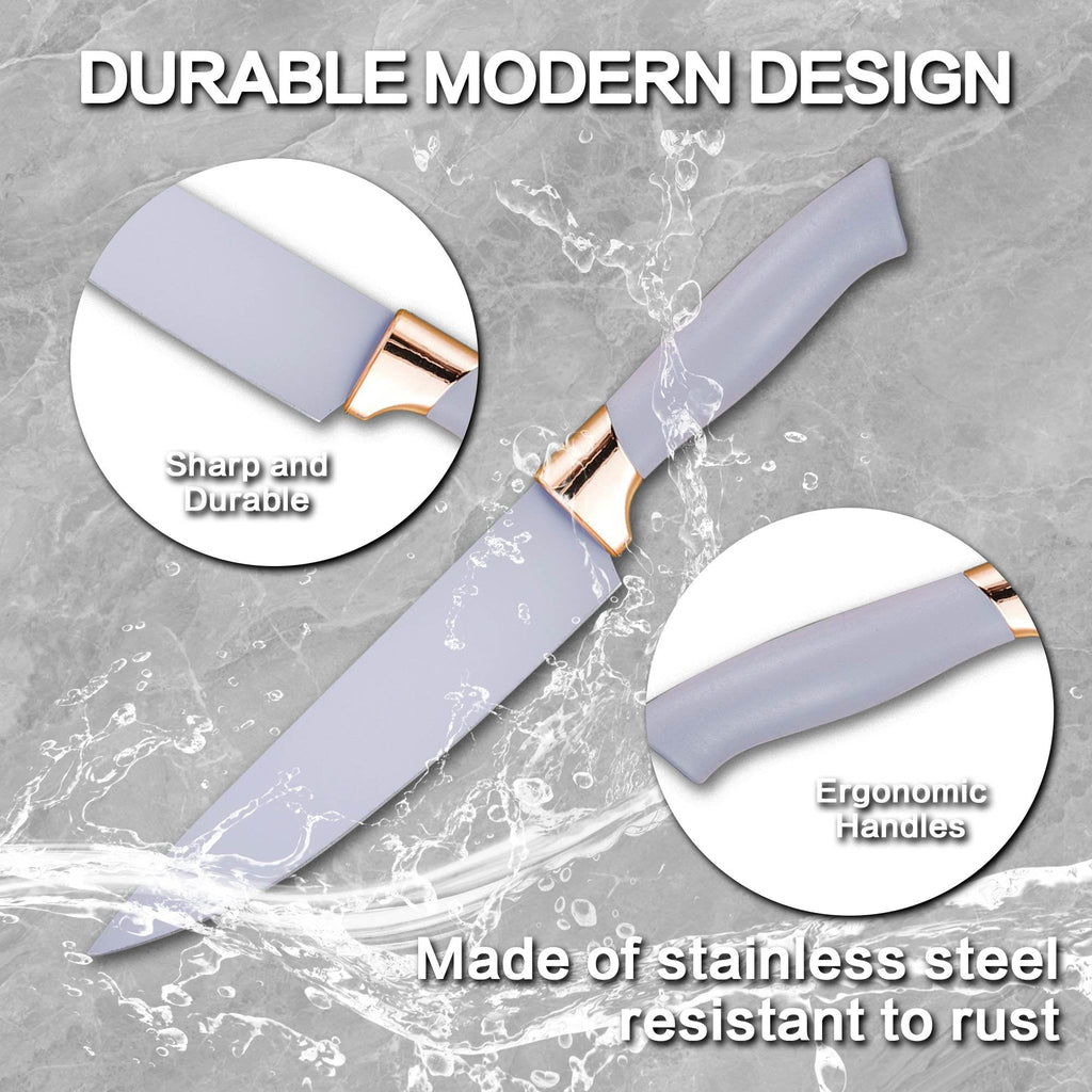 Seamless One-Piece 19-Piece Silicone Kitchen Utensil & Knife Set - Heat-Resistant Cooking Tools Non-Stick Safe Gift for Mom or Wo... - Premium Stainless Steel Cooking Utensil for Non-Stick Pots Detail