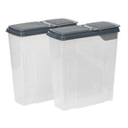 Sweet Treat Shaped 2-Pack Plastic Cereal Keeper Storage Containers, Kitchen Pantry Organizer Canisters for Cereal and Dry Food... - Playful Star & Heart Shaped Geometric NeeDoh Detail