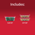 Sweet Treat Shaped 3.57-Cup (2) and 5.26-Cup EasyStore Rectangle Containers, 3 Pack, Food Storage Containers, Food Storage Containers wi... - Playful Star & Heart Shaped Geometric NeeDoh Detail