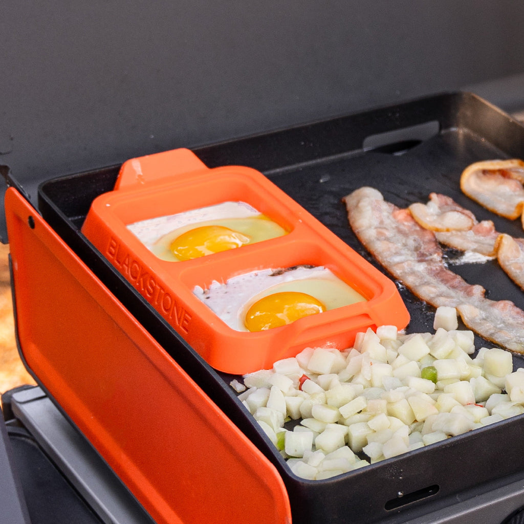 High-Precision Silicone Egg Ring Tray Set with Heat-Resistant Handles, 2-Piece - Professional Kitchen Tool for Culinary Enthusiasts Detail