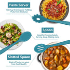 High-Precision 7-Piece Silicone Cooking Utensils Set, Blue Kitchen Utensils, Non-stick Gadgets Tools Include Slotted Turner, Soup La... - Multi-Purpose Hand Tool for Daily Meal Prep Detail