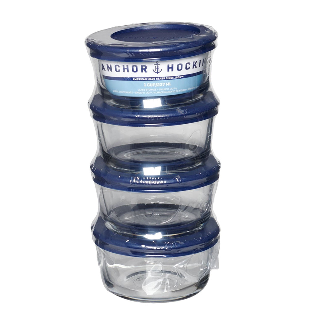 Sweet Treat Shaped Glass Food Storage Containers with Lids, 1 Cup Round, Set of 4 - Fun Food Fidget Cookie Squishable Toy Detail