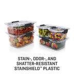 Playful Geometric 10-Piece Set, Leak-Proof and Clear Food Storage Containers - Playful Star & Heart Shaped Geometric NeeDoh Detail