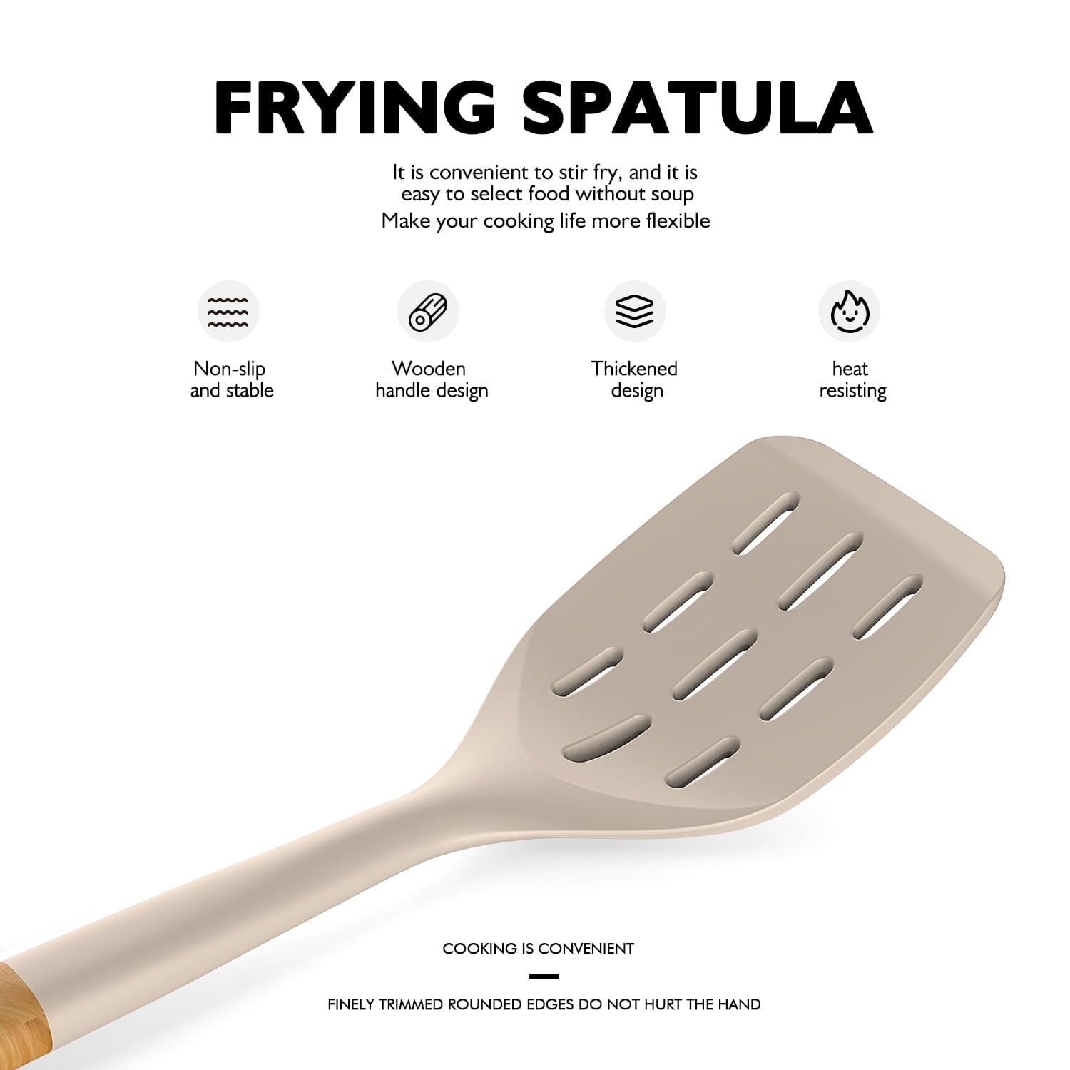Professional Grade Large Silicone Cooking Utensils - Heat Resistant Kitchen Utensil Set with Wooden Handles, Spatula,Turner, Slotted Spo... - Heavy Duty Stainless Steel Kitchen Shears Detail