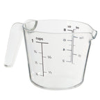 Multi-Functional 1 Cup Large Spout Plastic Measuring Cup, Clear - Kitchen Gadget Tool for Quick Food Prep Detail