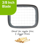 Multi-Functional 3-in-1 Deluxe French Fry Cutter - Kitchen Gadget Tool for Quick Food Prep Detail