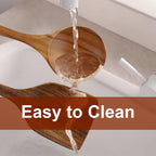Heat-Resistant 10Pcs Wooden Spoons for Cooking, Smooth Finish Teak Wooden Utensils for Cooking, Soft Comfort-Grip Wood Spoons for Co... - Premium Stainless Steel Cooking Utensil for Non-Stick Pots Detail