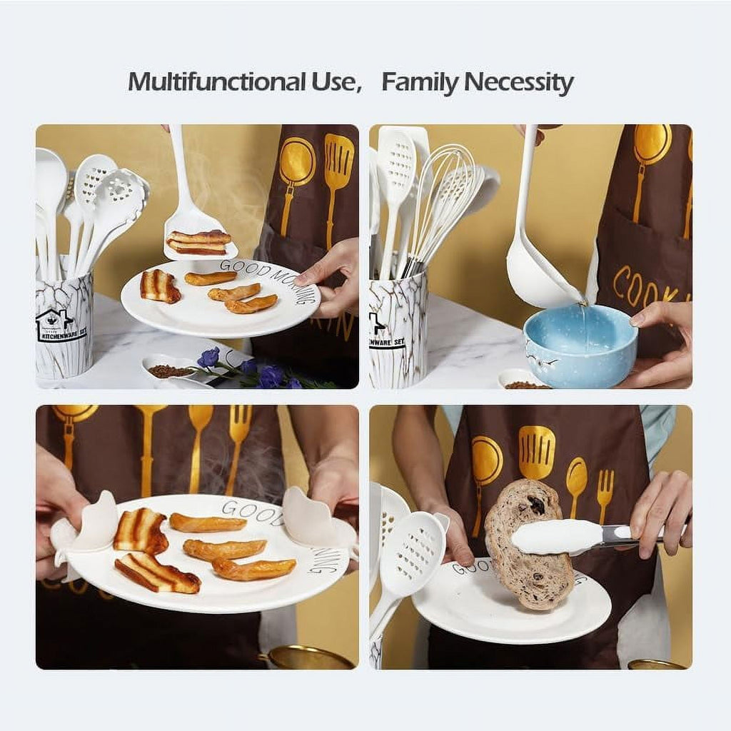 Durable Steel Silicone Cooking Utensils Set - 446°F Heat Resistant Kitchen Utensils,Turner Tongs,Spatula,Spoon,Brush,Whisk,Kitchen ... - Heavy Duty Stainless Steel Kitchen Shears Detail
