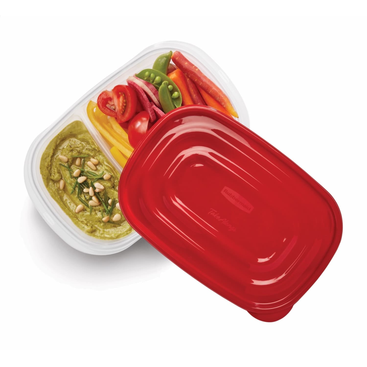 Fun Food Fidget alongs Divided Rectangular Food Storage Containers, 3.7 Cup, 3-Pack - Deliciously Soft Cupcake Sensory Glob Detail