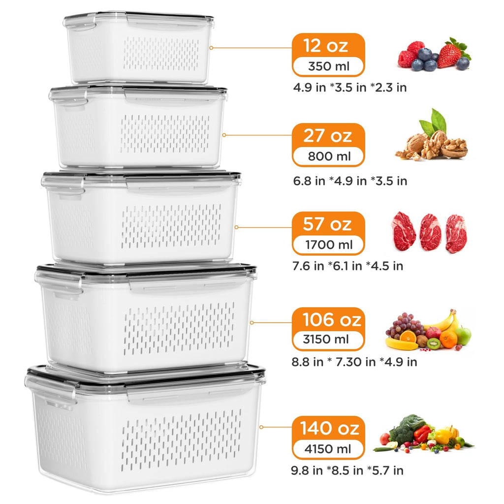 Sweet Treat Shaped 5 Pack Fruit Storage Containers for Fridge with Removable Colanders and Lids, 5 in 1 Leakproof Fridge Organizer Bins ... - Deliciously Soft Cupcake Sensory Glob Detail