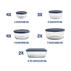 Deliciously Squishy Glass Food Storage Containers with SnugFit Lids, 30 Piece Set - Squishy Dohnut Sweet Treat Shaped Stress Toy Detail