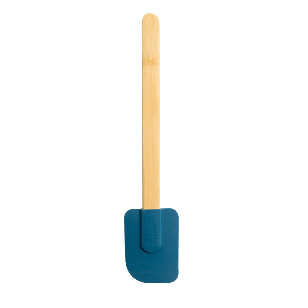 Chef-Quality Silicone Spatulas Set 4 with Bamboo Handles, Blue - Heavy Duty Stainless Steel Kitchen Shears Detail
