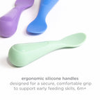 Chef-Quality Silicone Toddler Training Spoons, Baby, Silicone Flatware Sets, 3 Pack - Heavy Duty Stainless Steel Kitchen Shears Detail