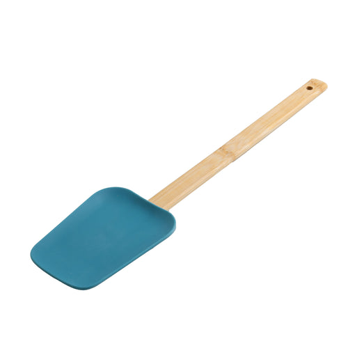 Ergonomic Cooking 9-Piece Bamboo Gadgets Kitchen and Cooking Utensil Sets, Blue - Ergonomic Kitchen Tongs and Cooking Spoon Utensil Detail