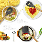 Premium Silicone Silicone Cooking Utensils Set - 446°F Heat Resistant Silicone Kitchen Utensils for Cooking,Kitchen Utensil Spatula Se... - Durable Turner & Ladle Utensil Set for Home Chefs Detail