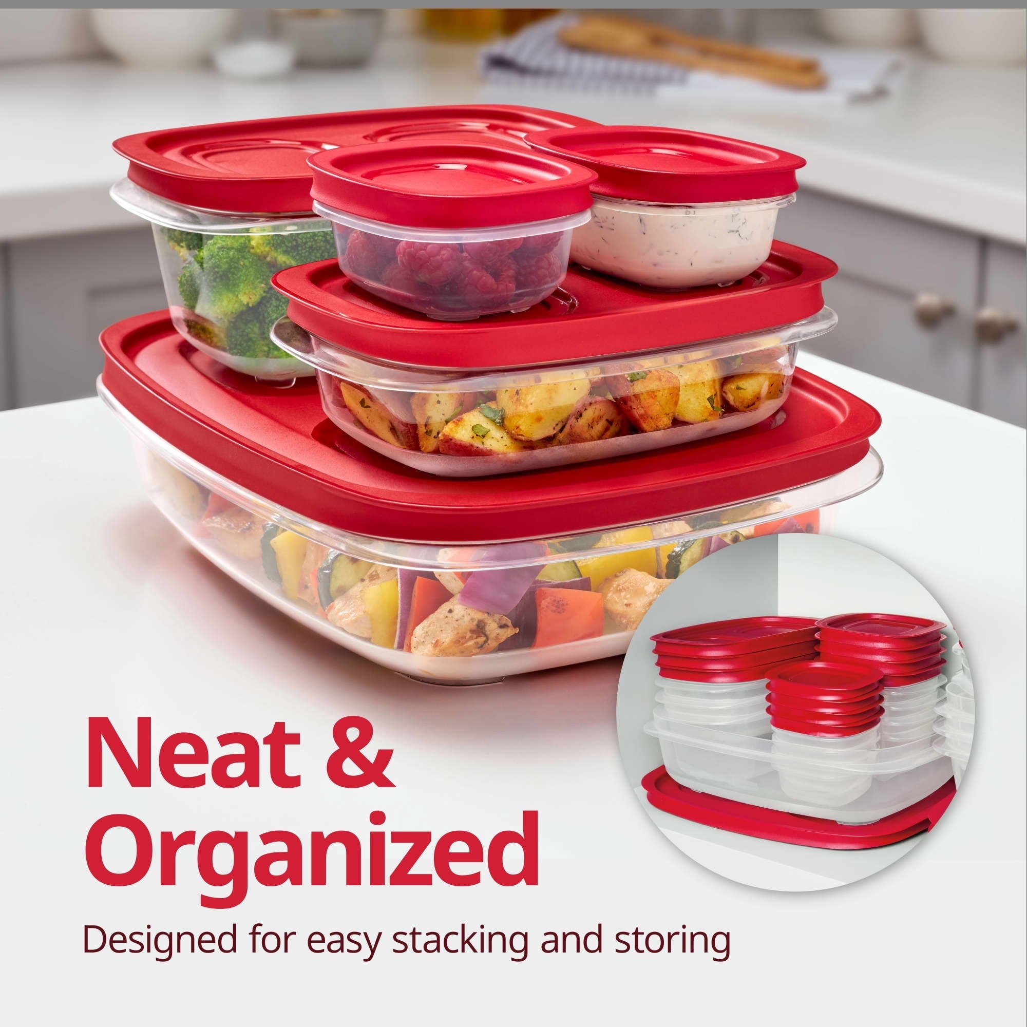 Sweet Treat Shaped 3.57-Cup (2) and 5.26-Cup EasyStore Rectangle Containers, 3 Pack, Food Storage Containers, Food Storage Containers wi... - Playful Star & Heart Shaped Geometric NeeDoh Detail