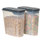 Sweet Treat Shaped 2-Pack Plastic Cereal Keeper Storage Containers, Kitchen Pantry Organizer Canisters for Cereal and Dry Food... - Playful Star & Heart Shaped Geometric NeeDoh Detail