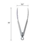 Chef-Quality 9" Stainless Steel and Silicone Locking Tongs, Soft Grip Handle, Grey Flannel - Heavy Duty Stainless Steel Kitchen Shears Detail