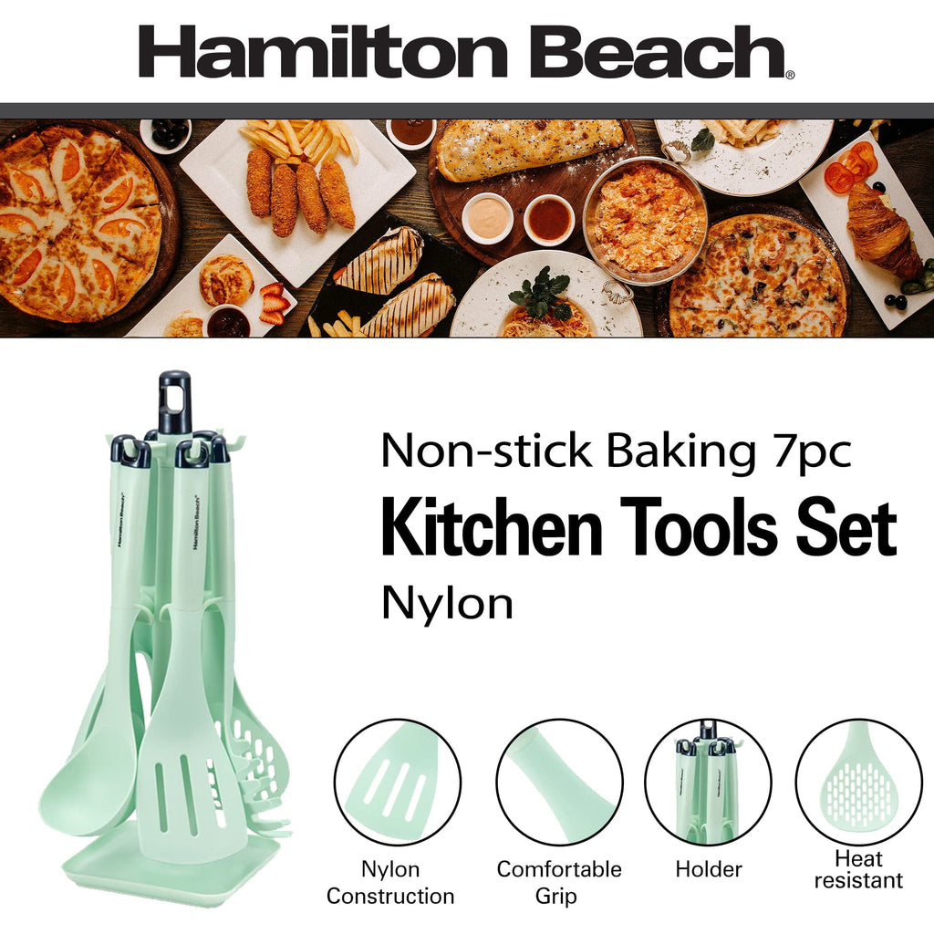 Ergonomic Cooking Kitchen Utensil Set 7 Piece | Cooking Utensil set Slotted turner, Ladle Skimmer, Pasta Server, Potato Masher, S... - Ergonomic Kitchen Tongs and Cooking Spoon Utensil Detail