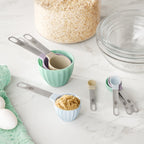 Time-Saving 8-Piece Plastic Measuring Cup and Spoon Set, Multicolor - Multi-Functional Manual Food Chopper & Slicer Detail