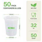 Deliciously Squishy 32oz Deli Containers with Lids 50 Sets, Food Storage Containers with Lids, Soup Containers with Lids, Stackable Plast... - Fun Food Fidget Cookie Squishable Toy Detail