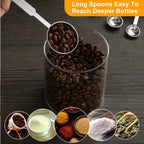 Ergonomic Cooking Measuring Cups and Spoons Set of 10, 5 Stainless Steel Cups and 5 Spoons for Kitchen Cooking Baking - Premium Stainless Steel Cooking Utensil for Non-Stick Pots Detail