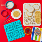Ergonomic Manual Round Double-Sided Plastic Cookie Cutter Set, 5 Pieces - Innovative Kitchen Helper for Modern Cooking Detail